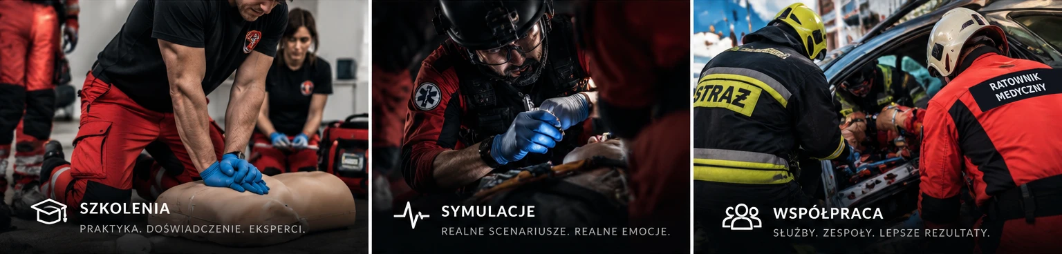 Ilustracja ćwiczeń resuscytacji na fantomie podczas szkolenia